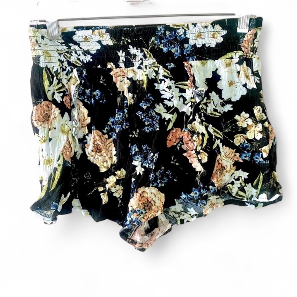 COTTON ON FLORAL PRINT ELASTIC WAIST BOHO BEACHY CASUAL COMFY SHORTS SIZE XS